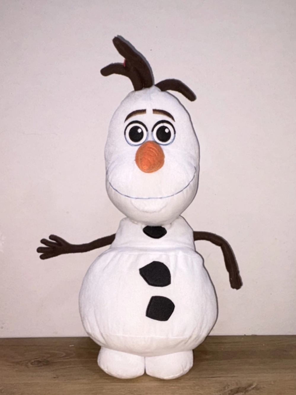 Disney Olaf White and Brown Plush with Orange Nose